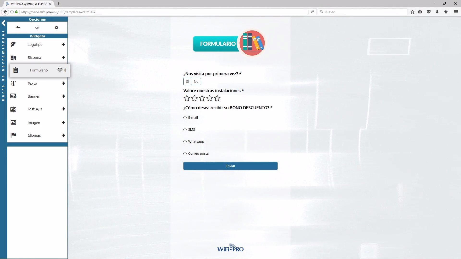 WiFi.PRO - 12 Portal cautivo formularios